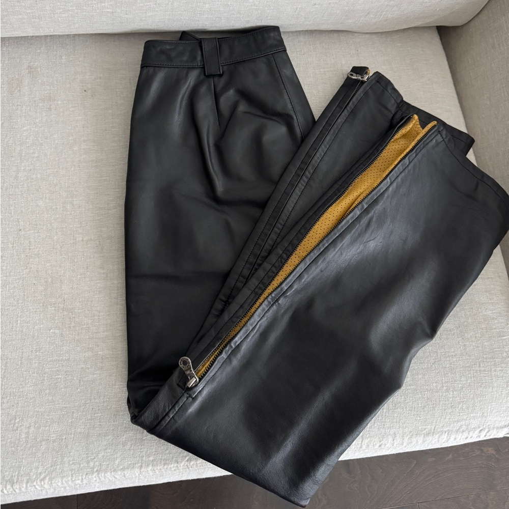 Vintage Harley Davidson straight leather riding pants